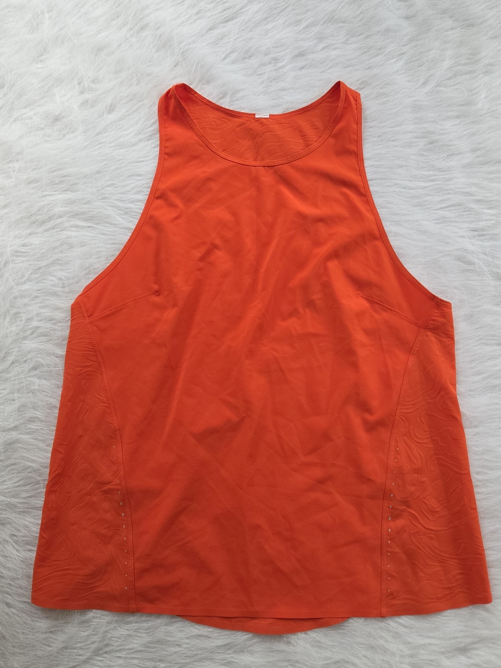 Lululemon Lightweight Stretch Run Airflow Tank Top Red Embossed No Size Tag